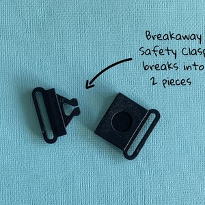 Black Plastic Breakaway Safety Clasps: Lanyard Buckles (24mm & 30mm) immagine 2