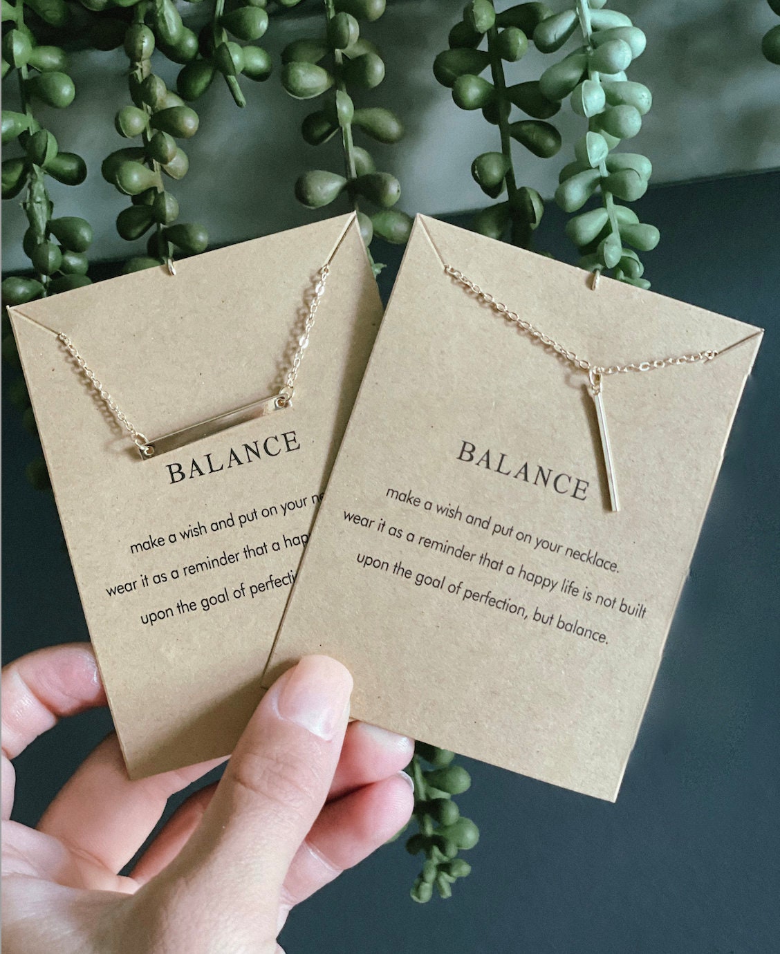 Balance Necklace Reminder Necklace for manifesting Balance Etsy