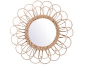 Rattan Dressing Mirror, Innovative Art Décor, Round Mirror, Living Room Wall Hanging Mirror, Kitchen Mirror, Bathroom Mirror