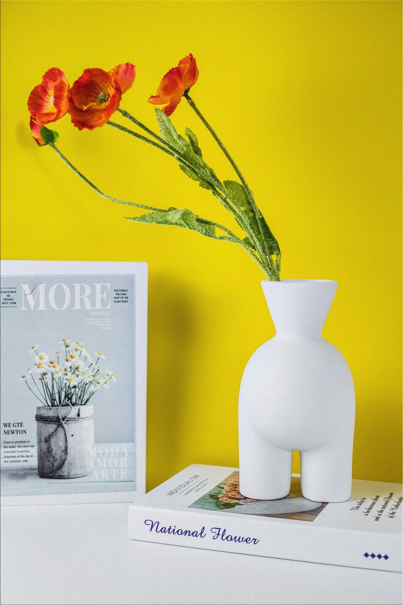 Body Creative Ceramic Vase White Ceramic Vase Nordic Etsy