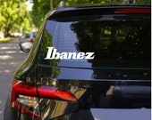 Ibanez Logo Vinyl Decal- Guitar Decal - Music Sticker