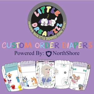 Paquete de 4 pañales de tela personalizados. Elige tus propios pañales (cada uno se vende por separado). Desarrollado por Northshore.