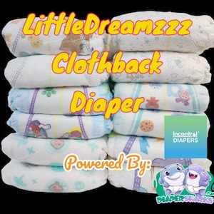 1 Medium Cloth Back Adult Baby Diapers Nappies