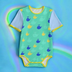 Baby Whale Adult Baby Bodysuit