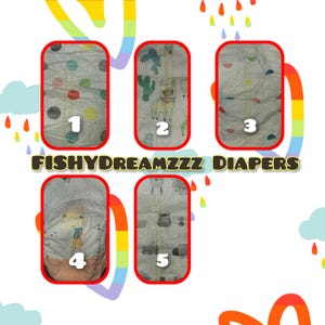 1 Limited FishyDreamzzz Print ABDL Diaper Nappies