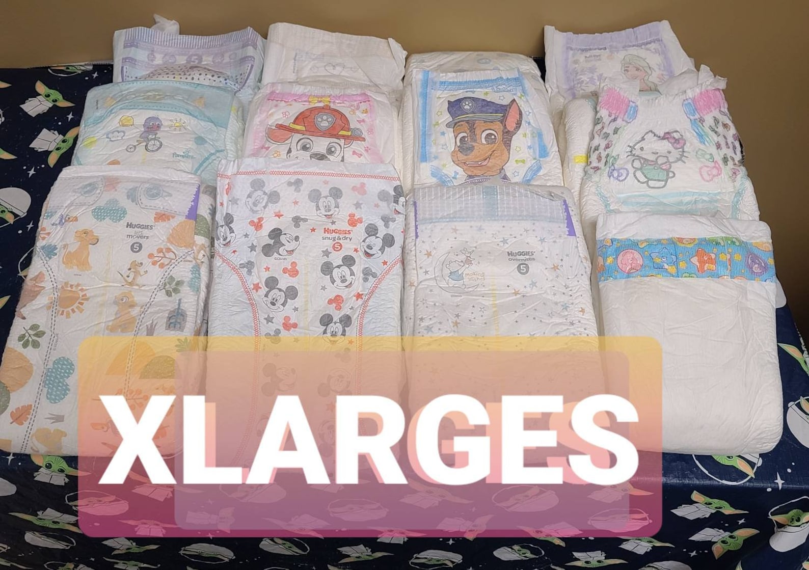 4 XL Adult Baby Diapers ABDL Nappy front to back Etsy