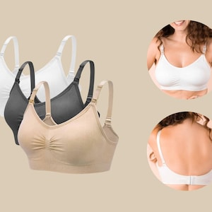 3 Pack Seamless Bras for Women Non Wired Comfort Bra Plus Size