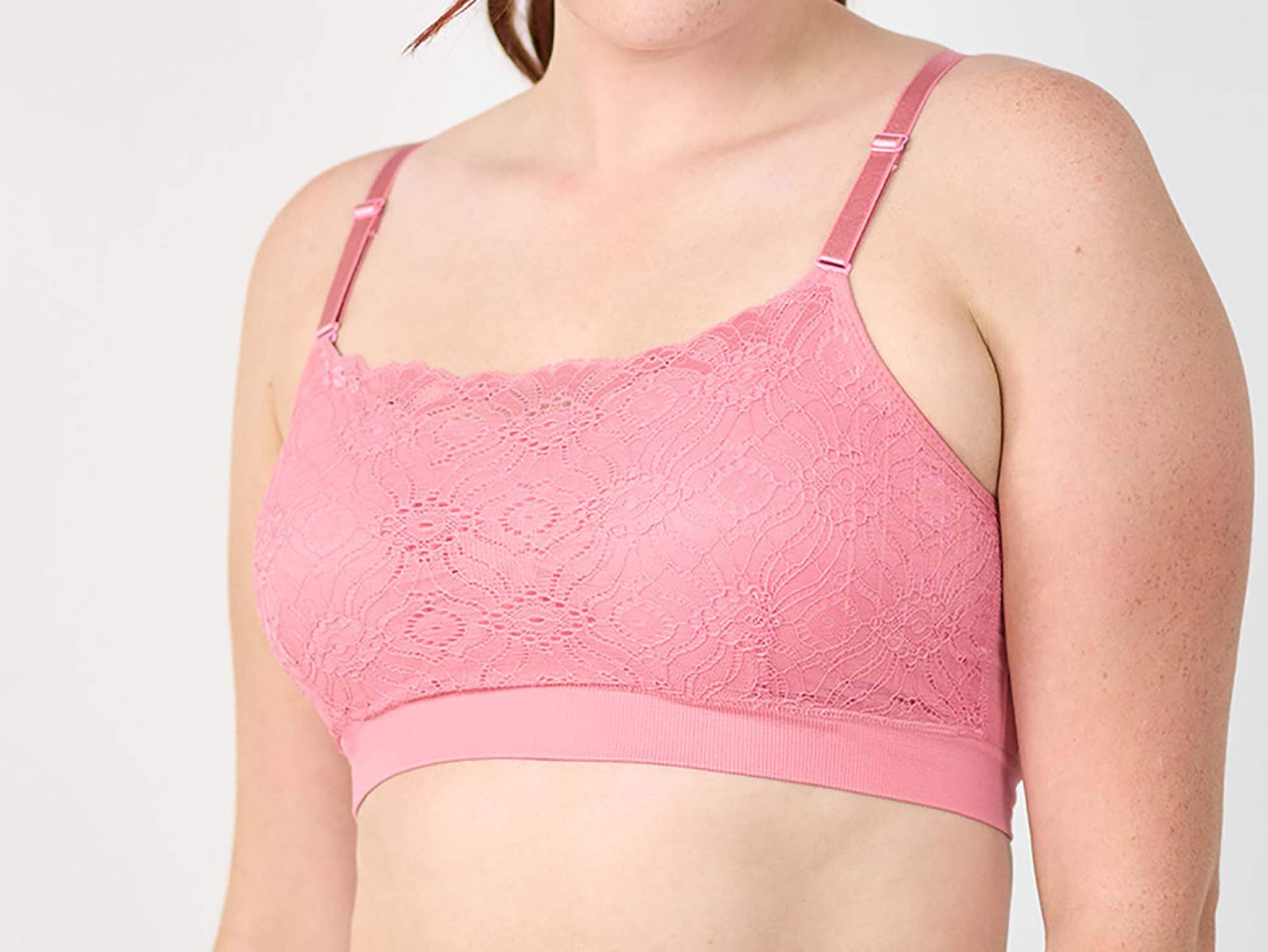 Coobie Women's Full Size Lace Coverage Wire-Free Bra (Nude
