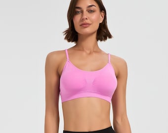 Coobie Seamless Scoopneck Cami Bra, Wireless Bralette, Soft Everyday Comfort Bra, Lightweight Lounge & Sleep Bra, Women’s Underwear