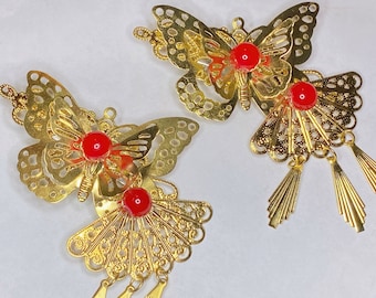 Gold Butterfly Hair Clip