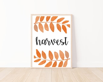 ernte, herbst kunst, wandkunst, herbst druck, kunst printable, home decor, herbst dekoration