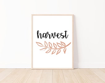 Ernte, digitale Kunstdruck, Herbst, Blätter, Herbst, Wandkunst, home decor