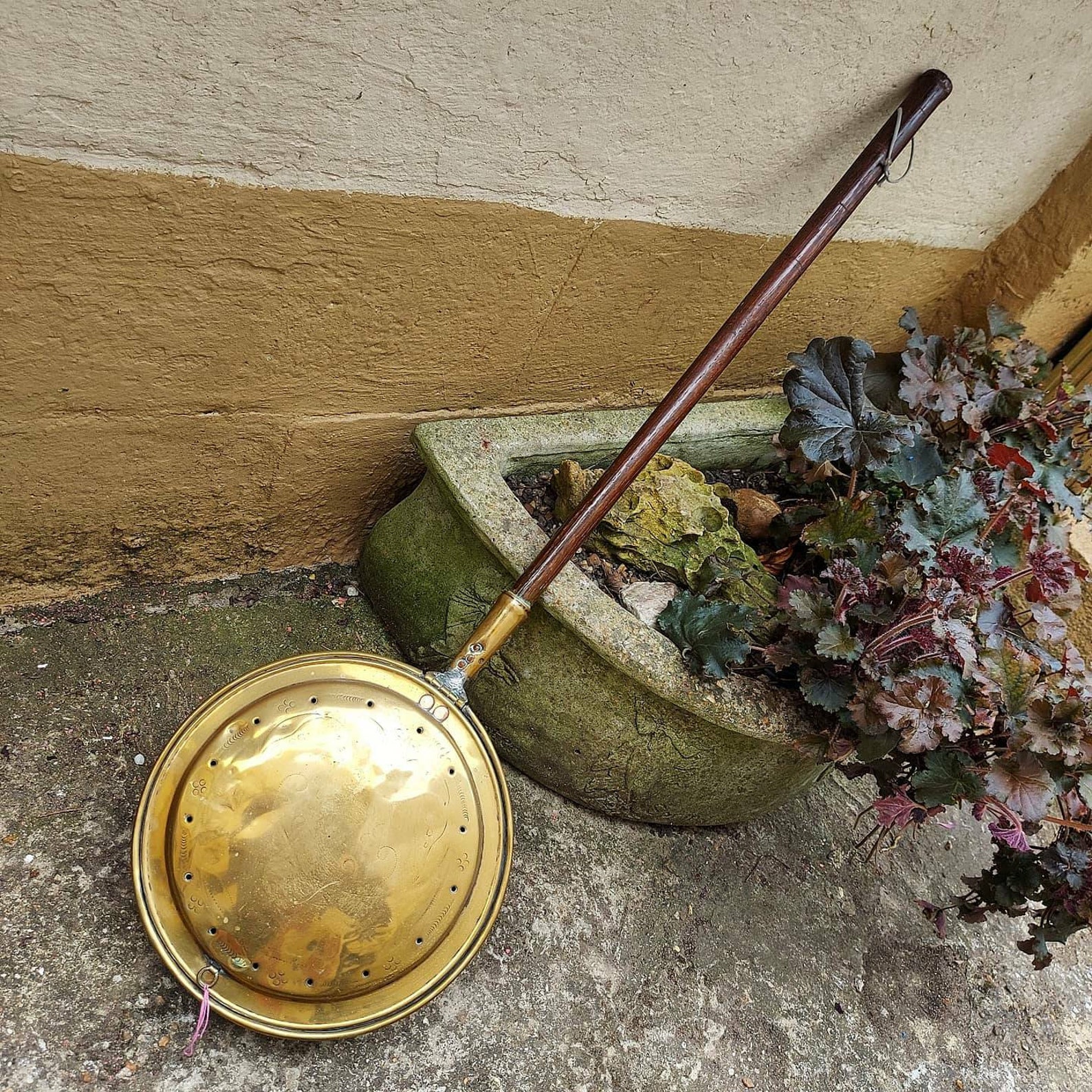 Large Antique Copper Bed Warmer Etsy