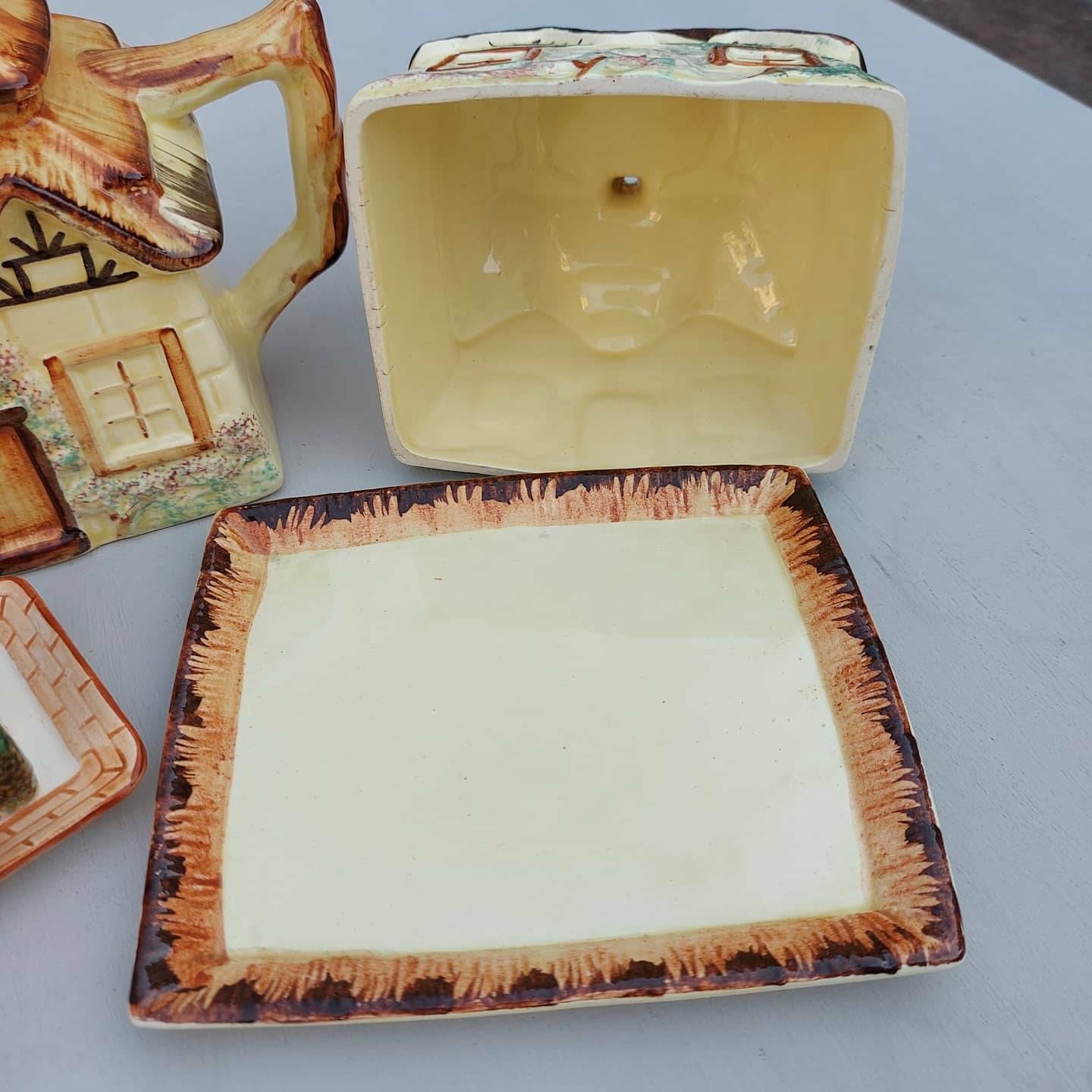 Vintage Paramount Pottery Set Teapot Cruet Butter Dish Sauce Etsy