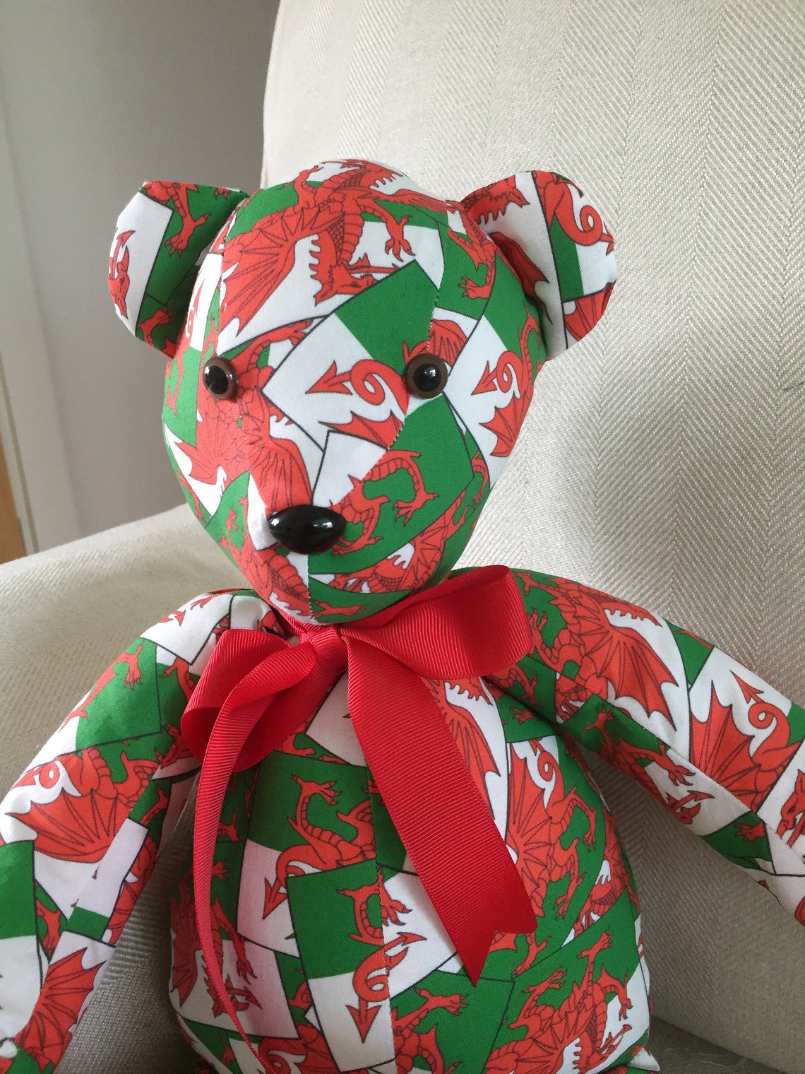 WALES Welsh dragon teddy bear Etsy