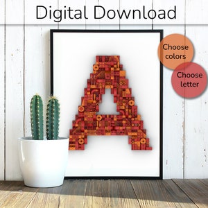Colorful Letter Art Print (Digital Download)