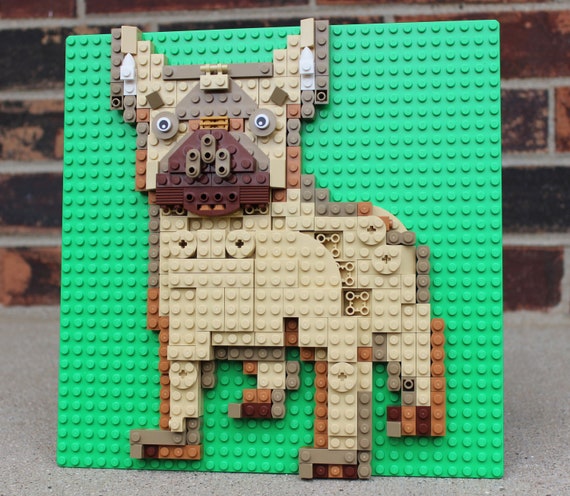 French Bulldog Wall Art Made With LEGO® Bricks 10x10 -  UK