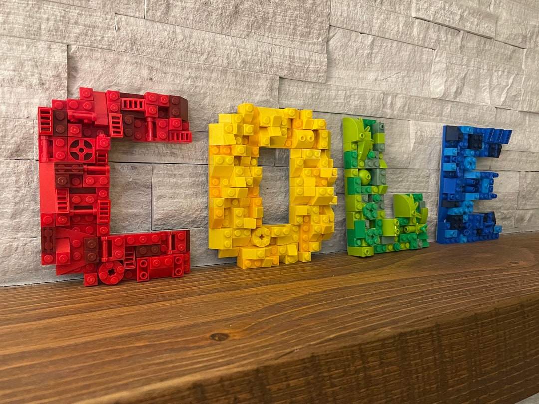 Letters Made With Bricks 5 Tall small Etsy