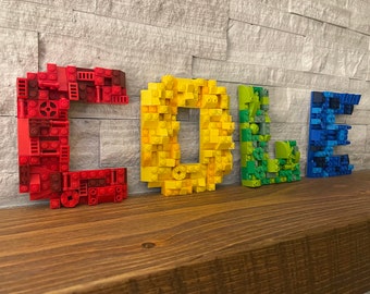 Letters - made with LEGO® bricks - 5 inches tall (Small)