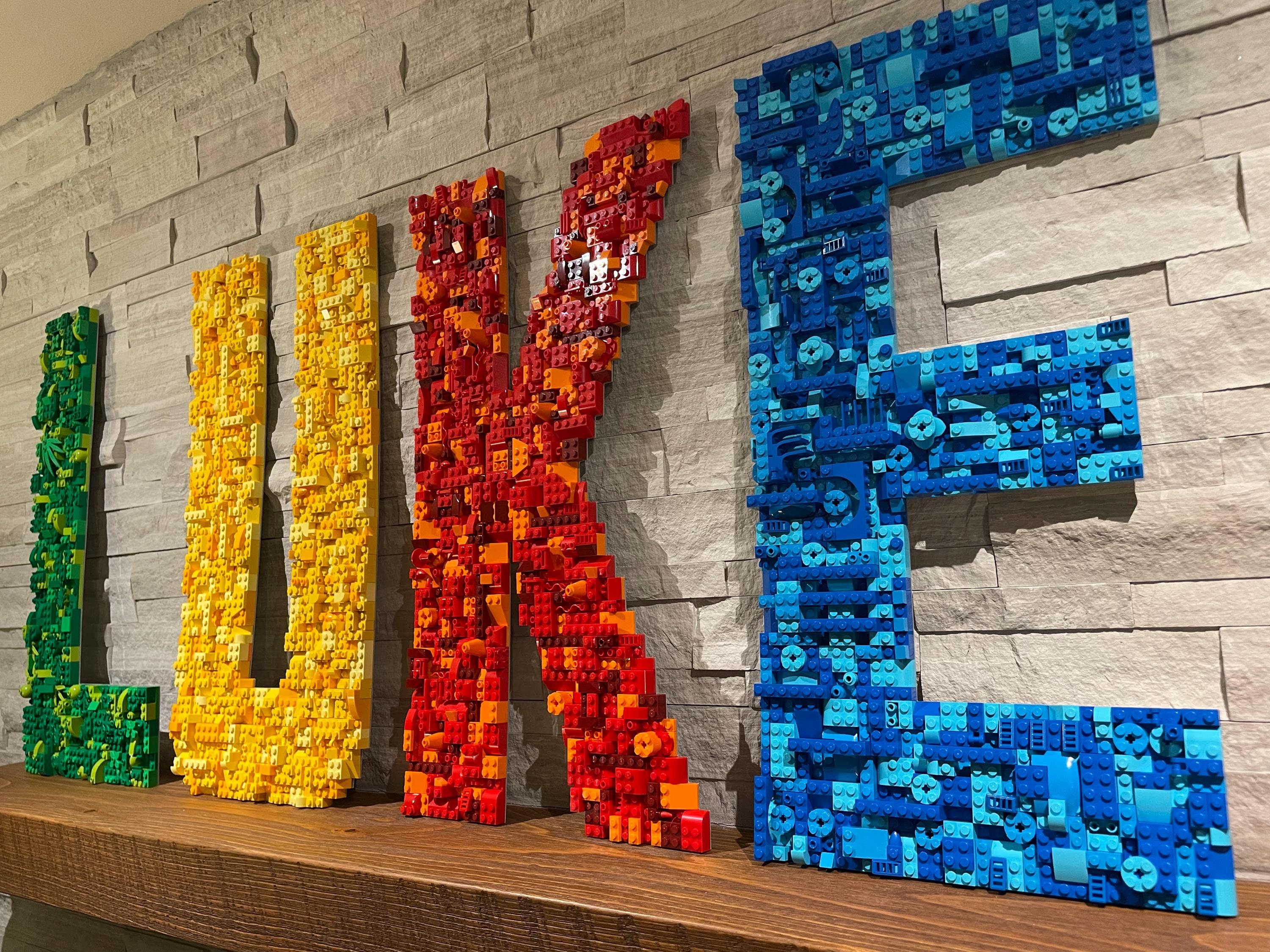 Letter - Made With LEGO® Bricks - 20 Inches Tall - Etsy