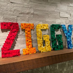 Letter - made with LEGO® bricks - 10 inches tall