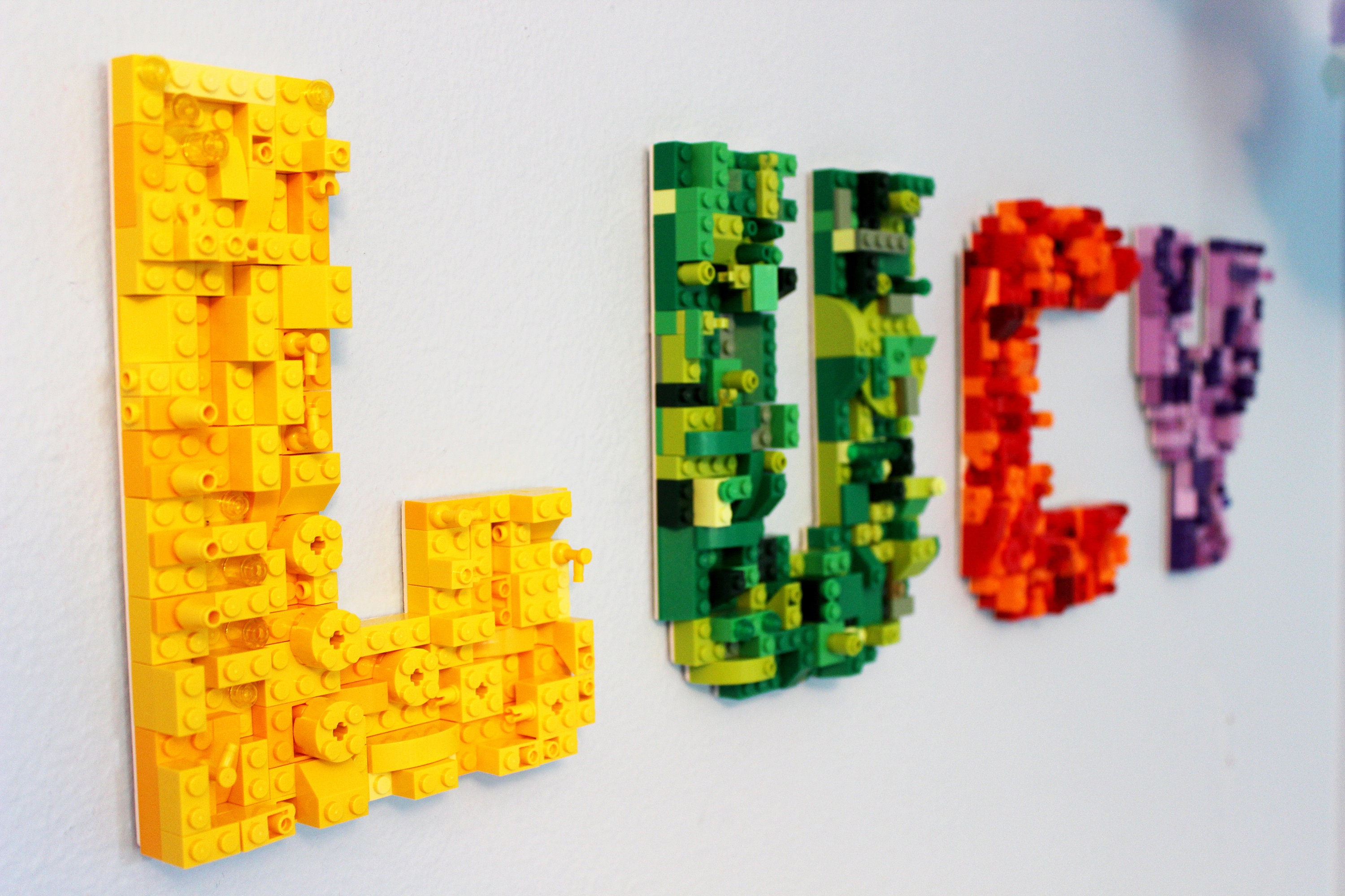 Letters Made With LEGO® Bricks 7.5 Inches medium - Etsy