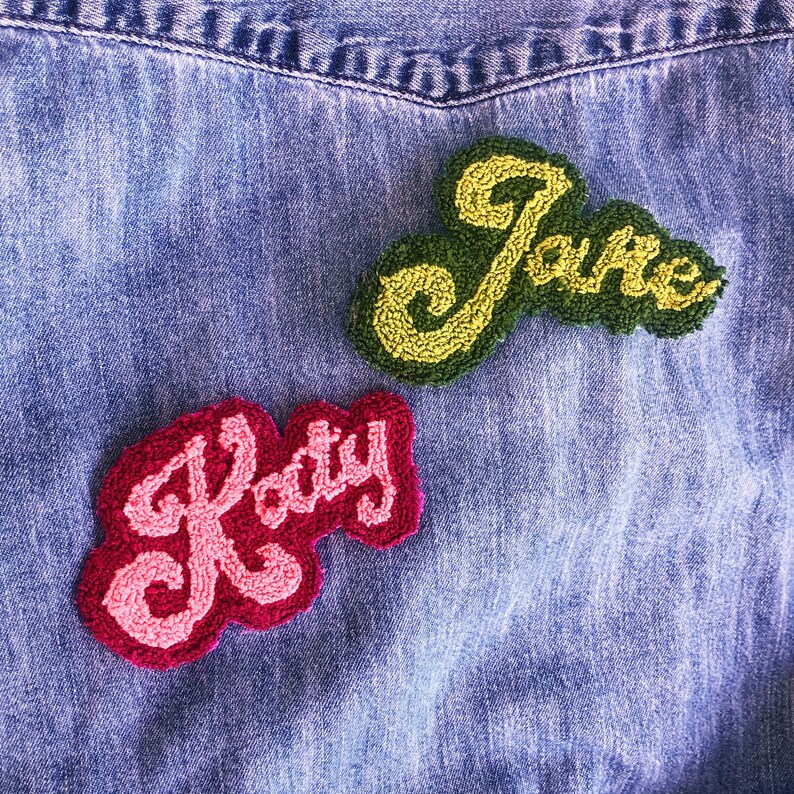 Custom Name Word Phrase Punch Needle Handmade Patches Etsy
