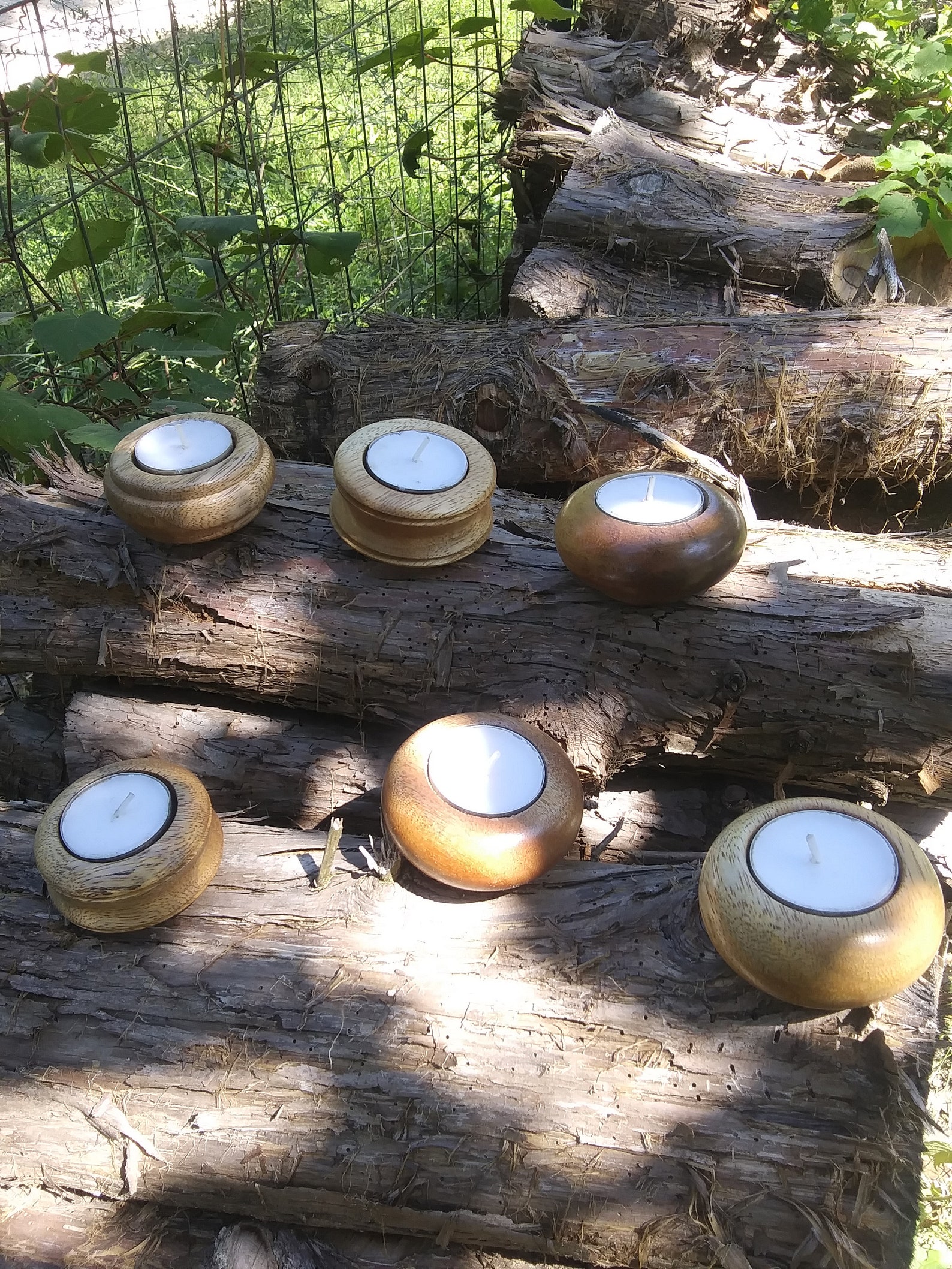 Wood Votive Candle Holders Etsy