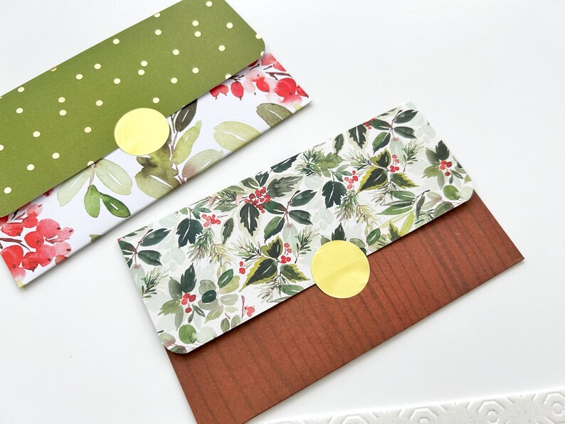 Festive Christmas Envelopes Money Gift Envelope Christmas Cash Etsy