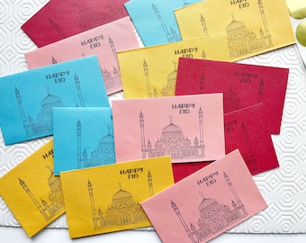 10 Eid Envelopes Eid Money Envelopes Cash Envelopes Eid Mubarak Gifts Eid Party Favours Kids Gift Eid Gifts Money Set of 10 Eidi Envelopes