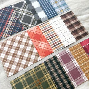 Christmas plaid paper pad Christmas scrapbook paper 24 sheets Card Making supplies Christmas paper Christmas album Christmas plaid cardstock