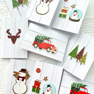 Lot de 10 mini cartes de Noël Lot de cartes de vœux Étiquettes de Noël Cartes de Noël Cartes-cadeaux de Noël Mini cartes de correspondance Cartes de remerciement Cartes de Noël