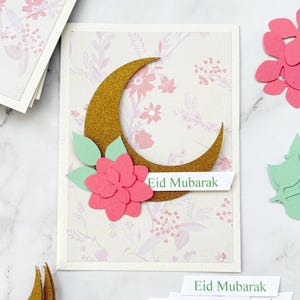 Kit de fabrication de cartes pour l'Aïd, kit de bricolage, 5 cartes faites main, cartes de l'Aïd moubarak, kit de créations pour le ramadan, kit de créations pour l'Aïd, cadeaux de l'Aïd, cadeau de l'Aïd, travaux manuels pour enfants musulmans
