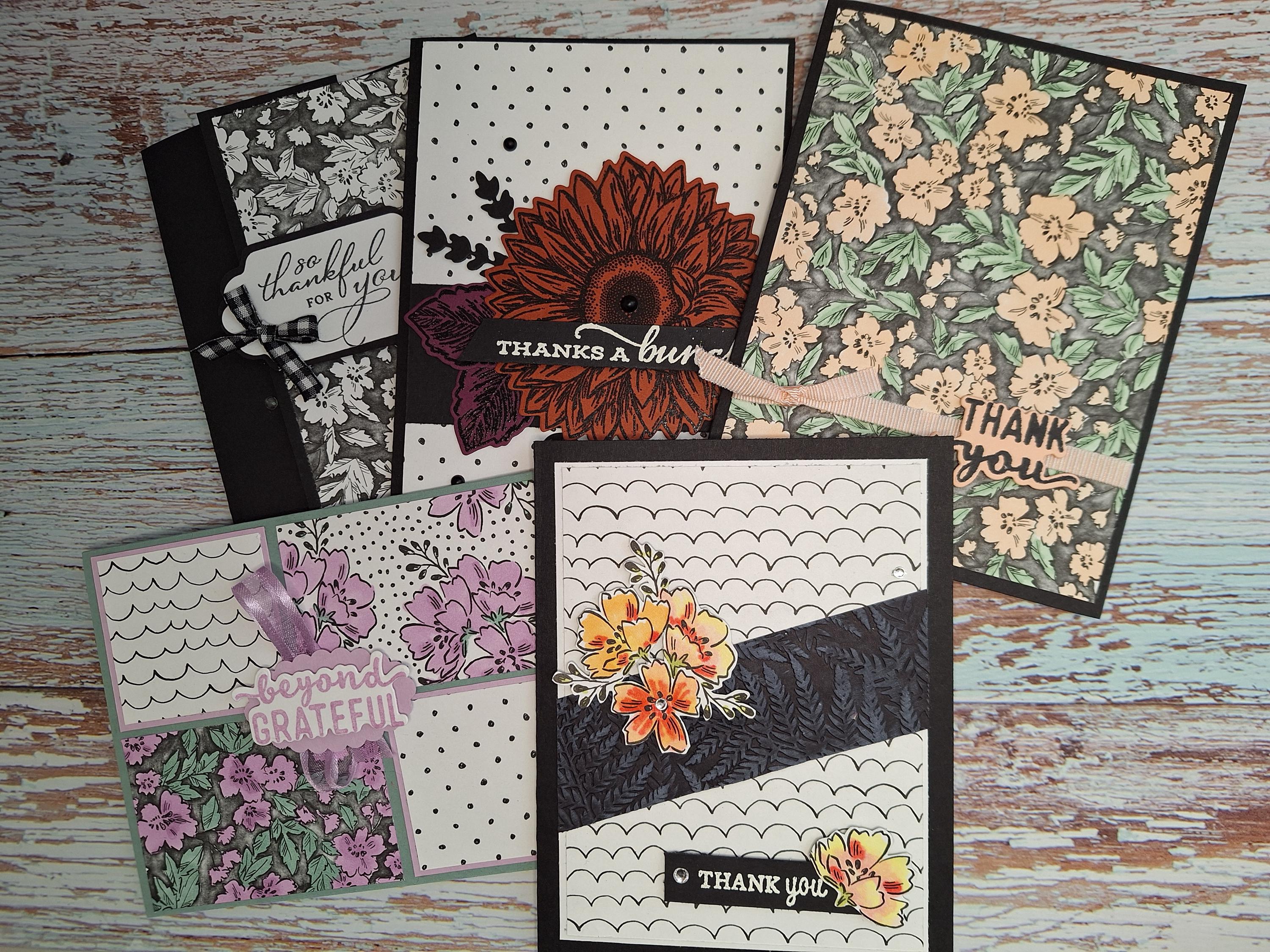 Handmade Thank You Cards, Set of 5 With Envelopes. Send Some Happy Mail ...