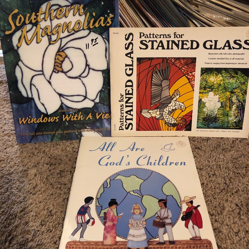 Stained Glass Book Bundle Etsy