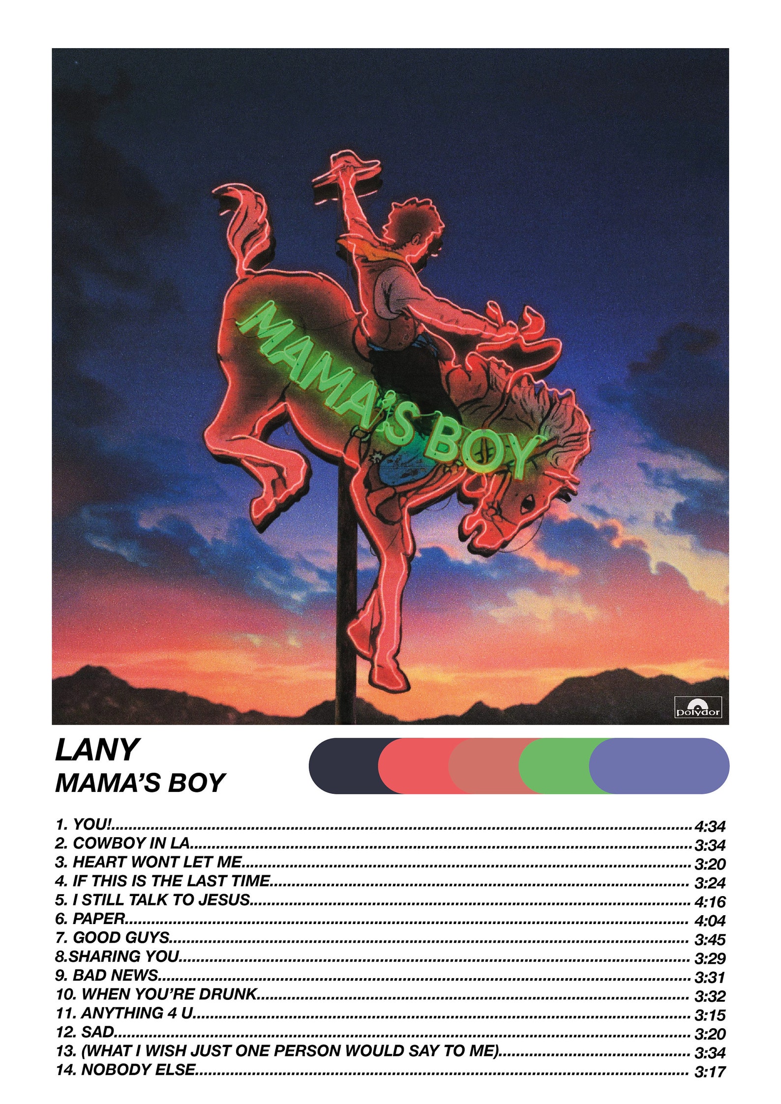 LANY Album Cover Poster - Etsy