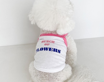 Bunch of Flowers Crop Top | Dog Shirt Tops | Dog Tank Top | Dog Clothes | Dog, Puppy Clothing | Puppy Clothes | Pet Apparel | Pet Clothes