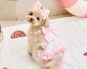Summer Pink Swimsuit Dress | Dog Clothes | Dog Clothing | Dog, Puppy Dress | Dog Tops | Pet Fashion | Dog Apparel | Pet Clothes|Dog Swimwear
