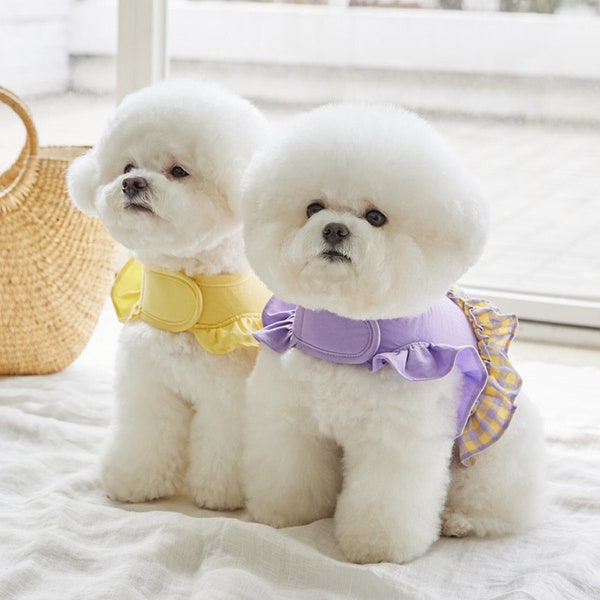 Picnic Ruffle Harness | Dog Ruffle Dress Harness | Dress Harness for Small Dog | Puppy Ruffle Dress Harness | Dog Harness | Pet Harness