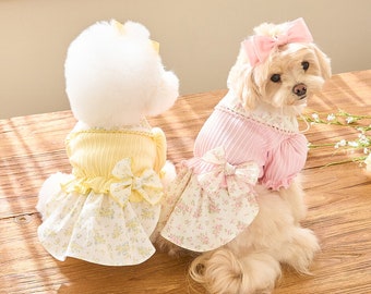 Vestido de cárdigan floral / vestido de perro / vestido de cachorro / tops de camisa de perro / ropa de perro / ropa de perro / ropa de mascota / ropa de perro / ropa de mascota