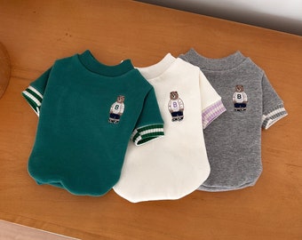 Bear Fleece Sweatshirt | Dog Shirt Tops | Dog Sweatshirt | Dog T-shirt | Dog, Puppy Clothes | Dog Clothing | Puppy Clothing | Pet Apparel