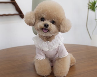 Joli haut en dentelle | Hauts pour chien | Chemises pour chiots | -shirt pour chien | Vêtements pour chien | Vêtements pour chien | Vêtements pour chiots | Vêtements pour chiots | Haut pour animaux de compagnie