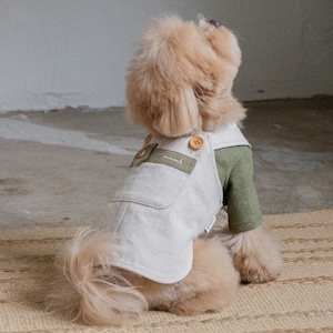 Natural Pocket Overall Jumpsuit Dog Clothes for Dog, Puppy Dog Clothing Puppy Clothing Pet Fashion Dog Apparel Puppy Clothes image 4