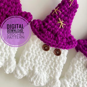 Ghost Crochet Pattern, Wizard Ghost Crochet Pattern, Halloween Decor, Digital Download (PDF)