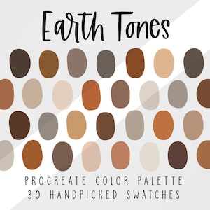 Neutral Brown Color Palette, Desert Procreate Color Palette, Color Swatches, Earth Tones