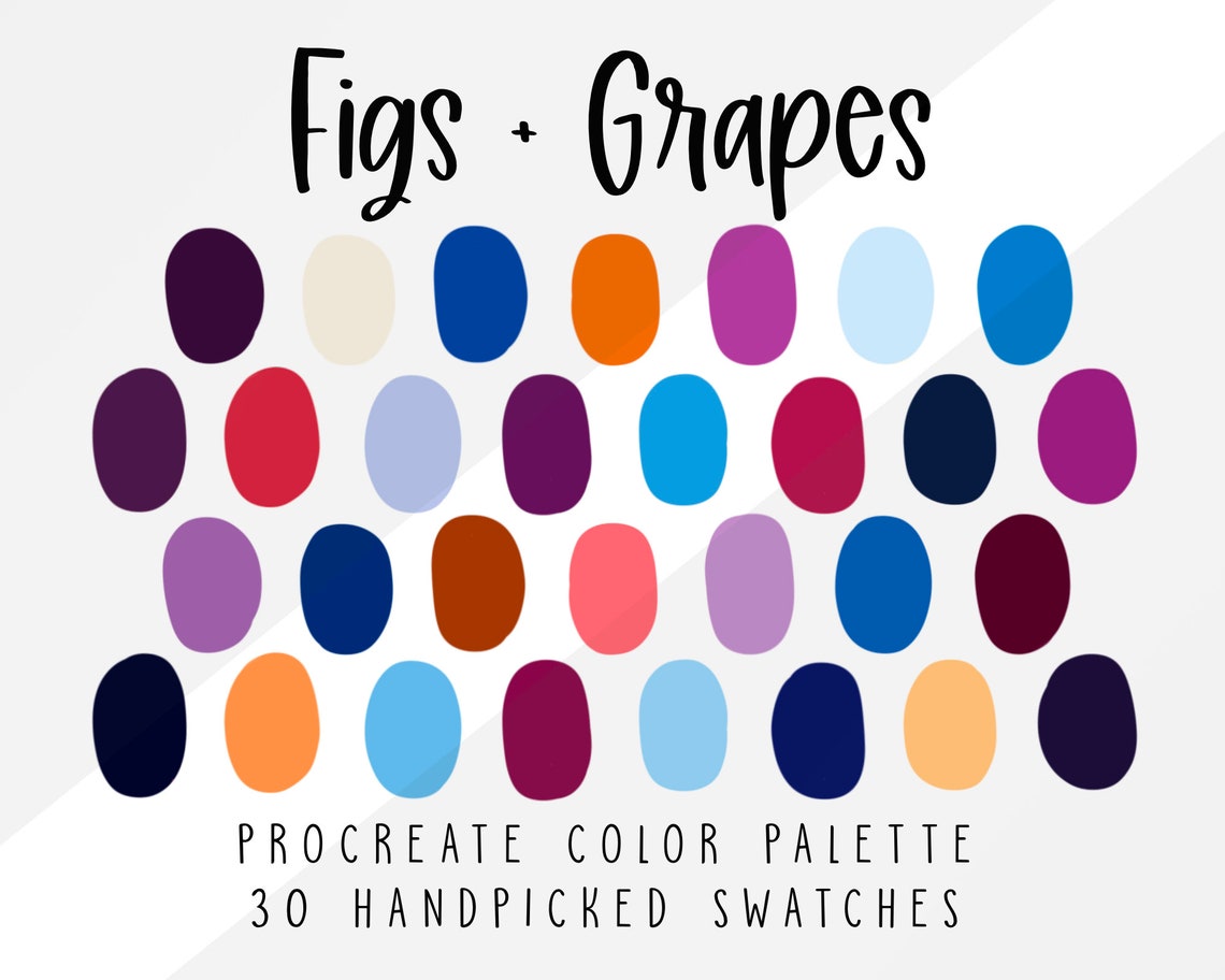 Figs Procreate Color Palette Color Swatches iPad Procreate Etsy
