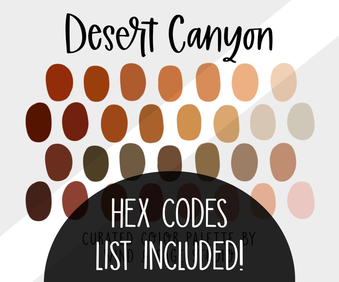 Desert Canyon, Goodnotes Color Palette, Color Swatches, Canva Color ...