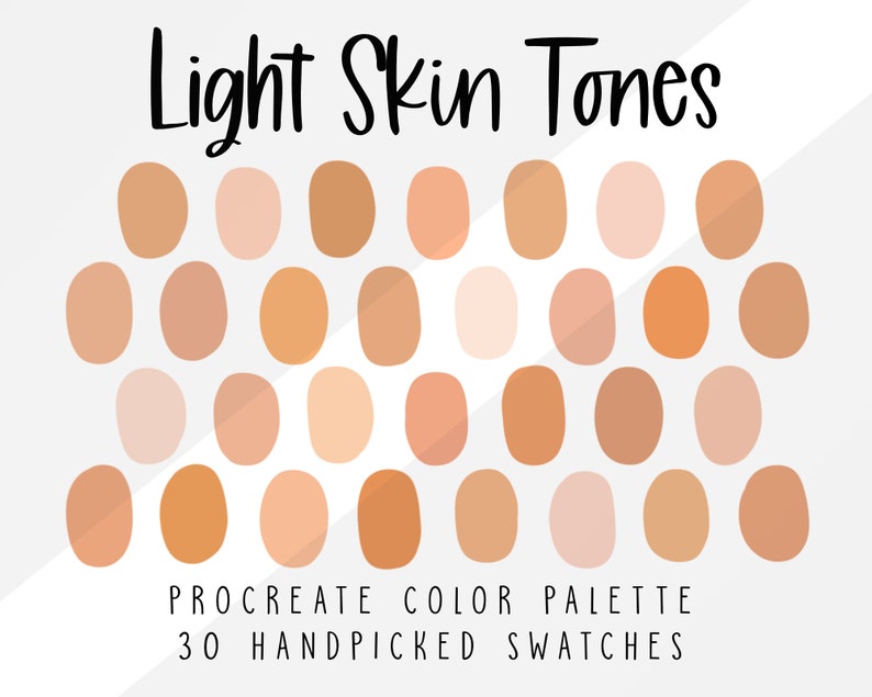 Light Skin Tones Color Palette for Procreate, Portrait Color Palette, Color Swatches, Procreate Palette, Digital Illustration image 2