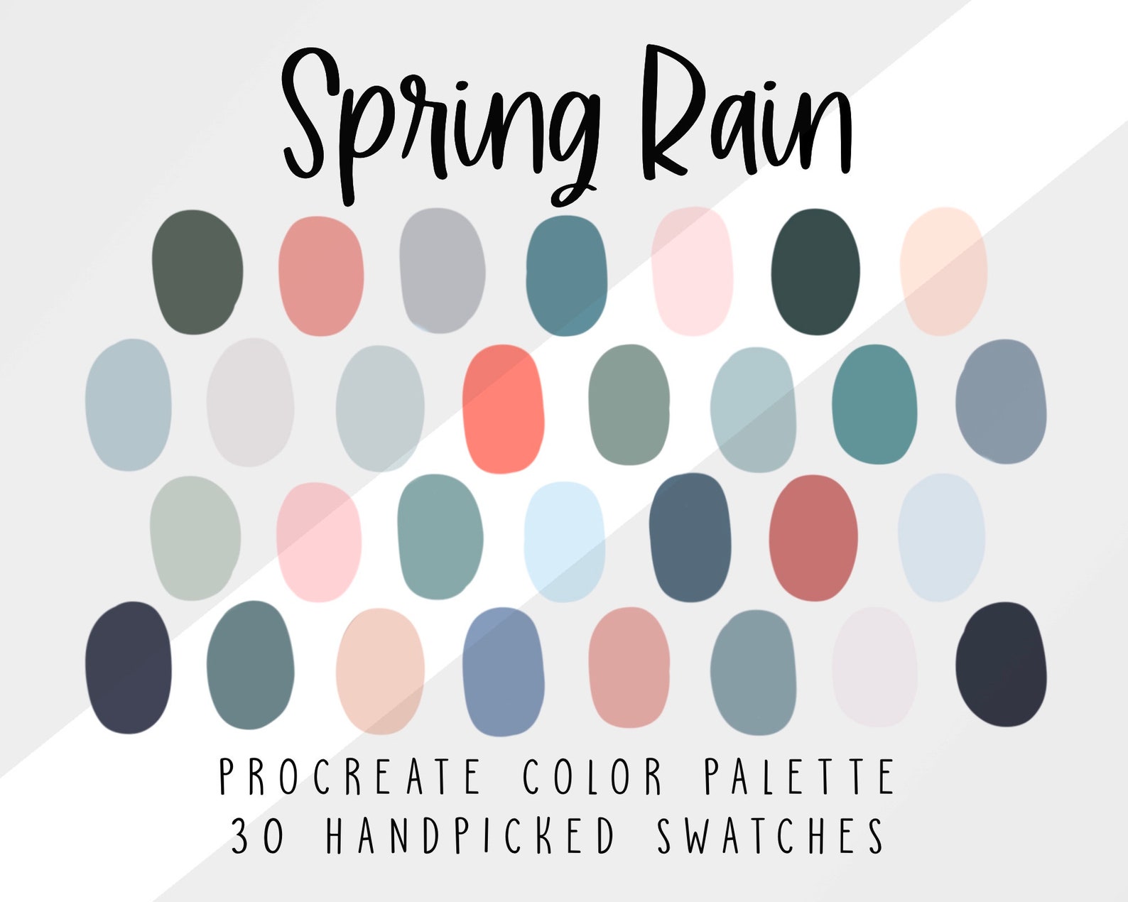 Spring Rain Procreate Color Palette Color Swatches - Etsy