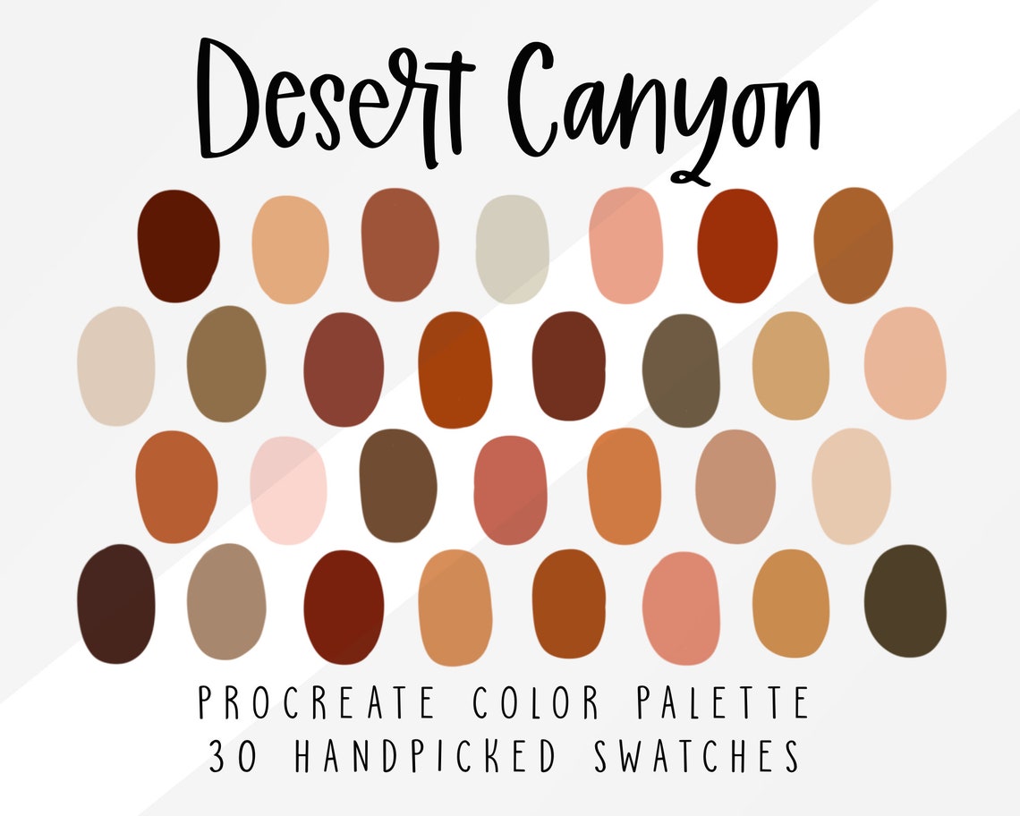 Desert Canyon Goodnotes Color Palette Color Swatches Canva - Etsy